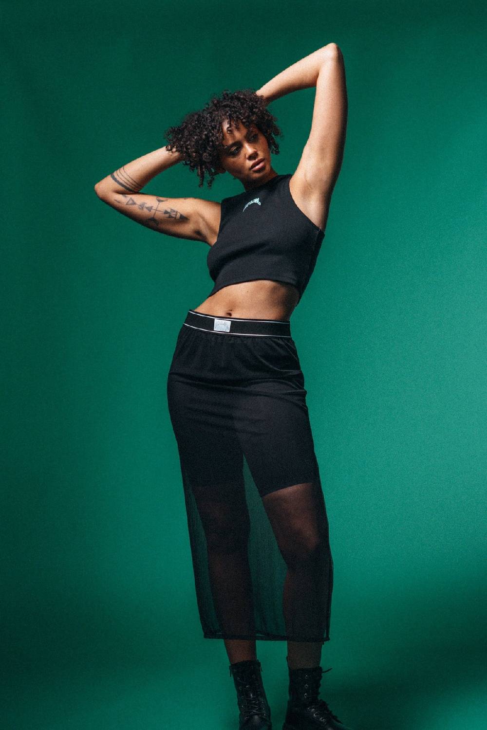 Karo Kauer PRE ORDER Mesh Skirt Black Lagerräumung