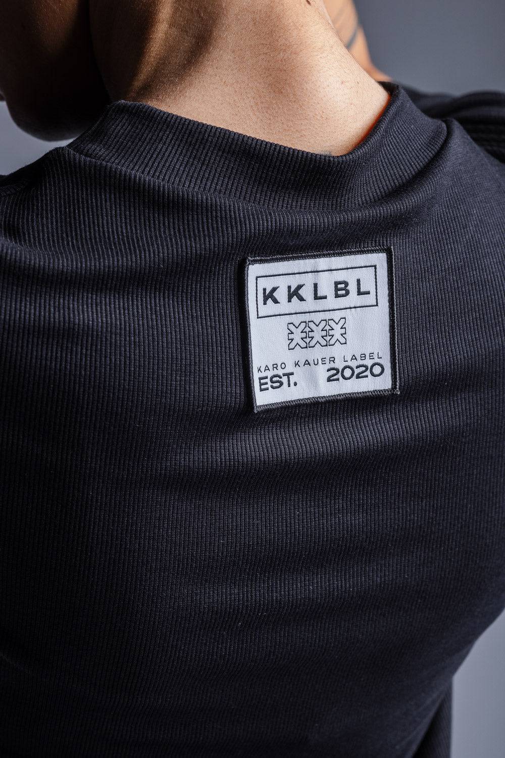 Karo Kauer Jersey Rib Dress Shortsleeve Letzte 3 Tage