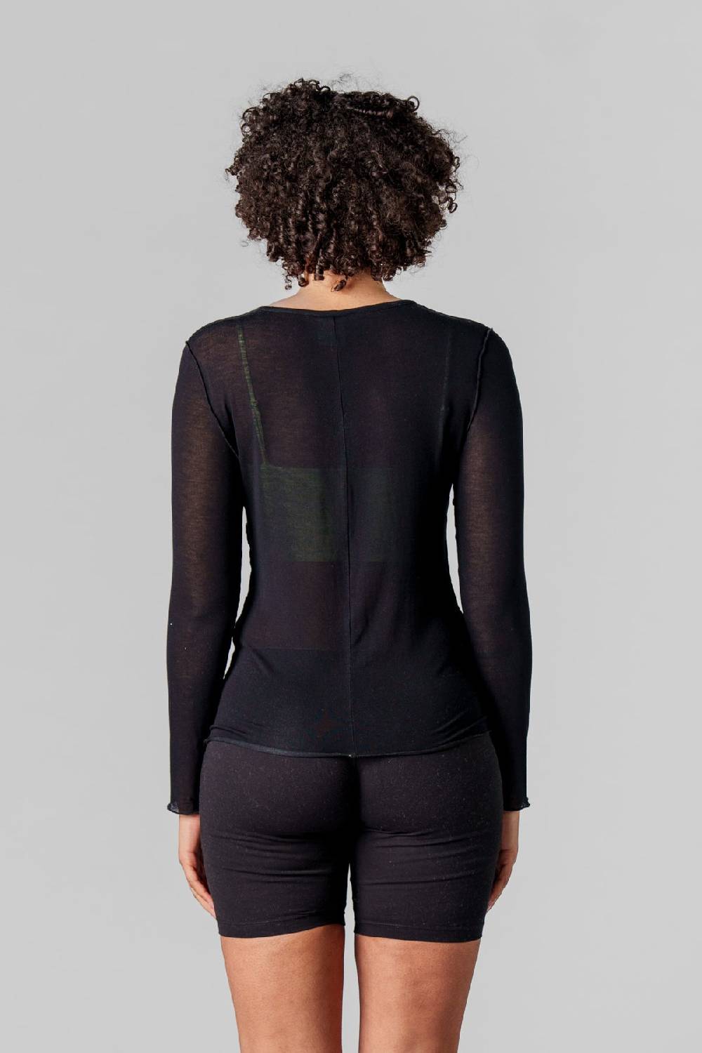 Karo Kauer Mesh Longsleeve Black Super Rabatt