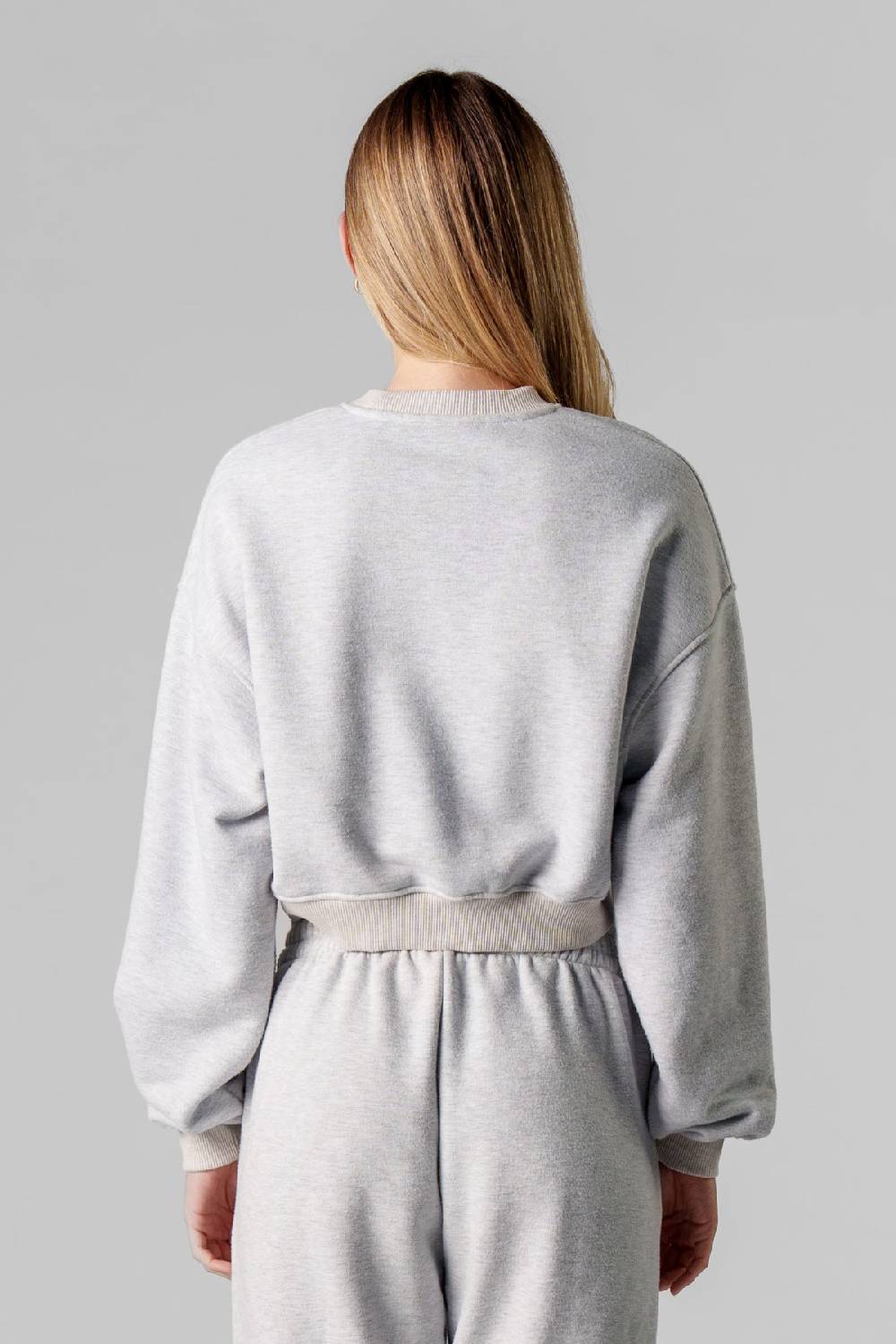Karo Kauer Cropped Sweater Melange Im Verkauf
