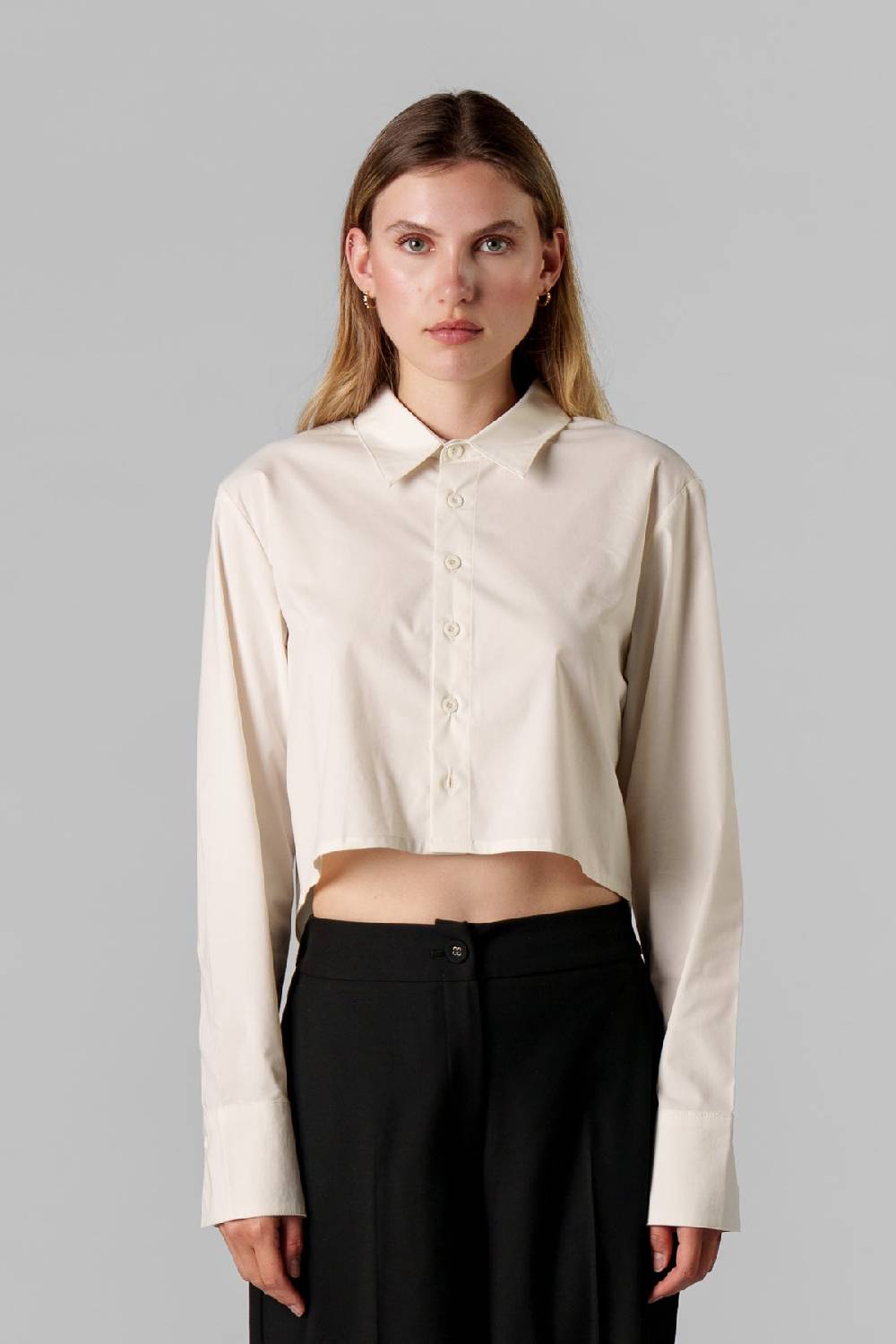 Karo Kauer Woven Blouse Cropped Creme 50% Rabatt für begrenzte Zeit