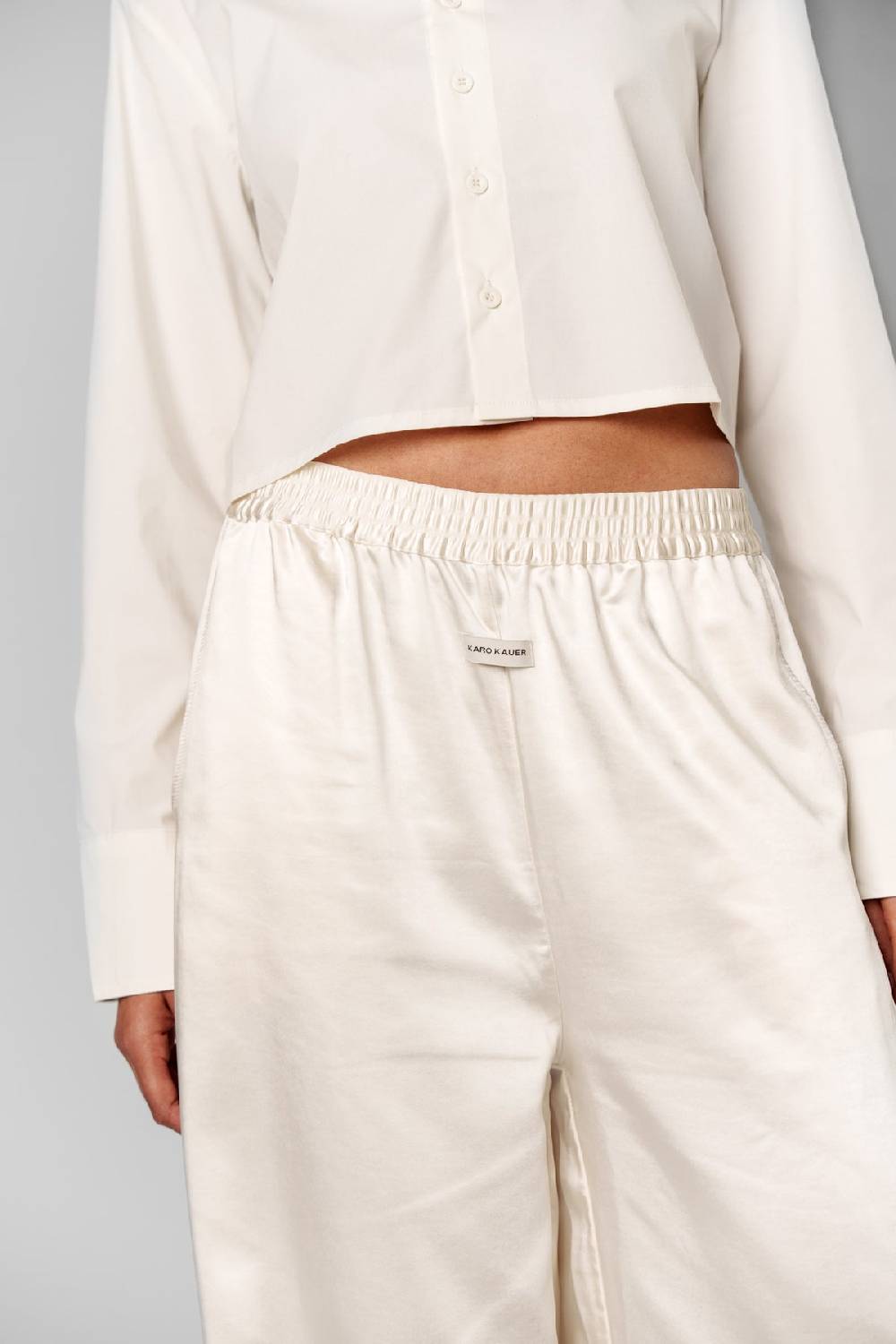 Karo Kauer Satin Pants Creme Rabatte dieses Monats