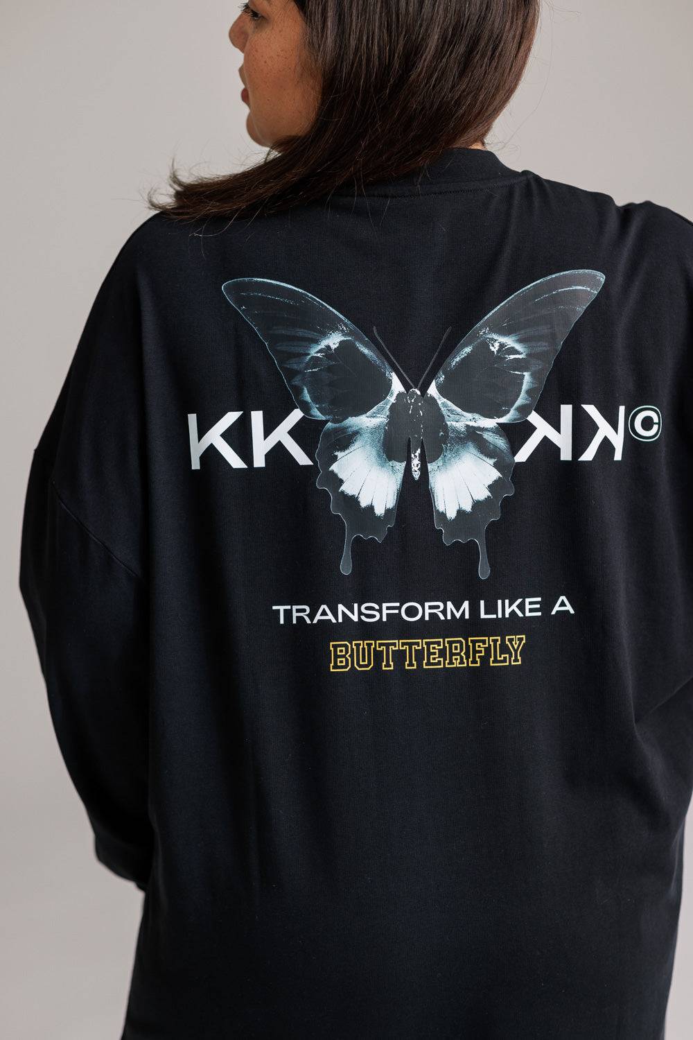 Karo Kauer Shirtdress Butterfly Black Günstiger Verkauf
