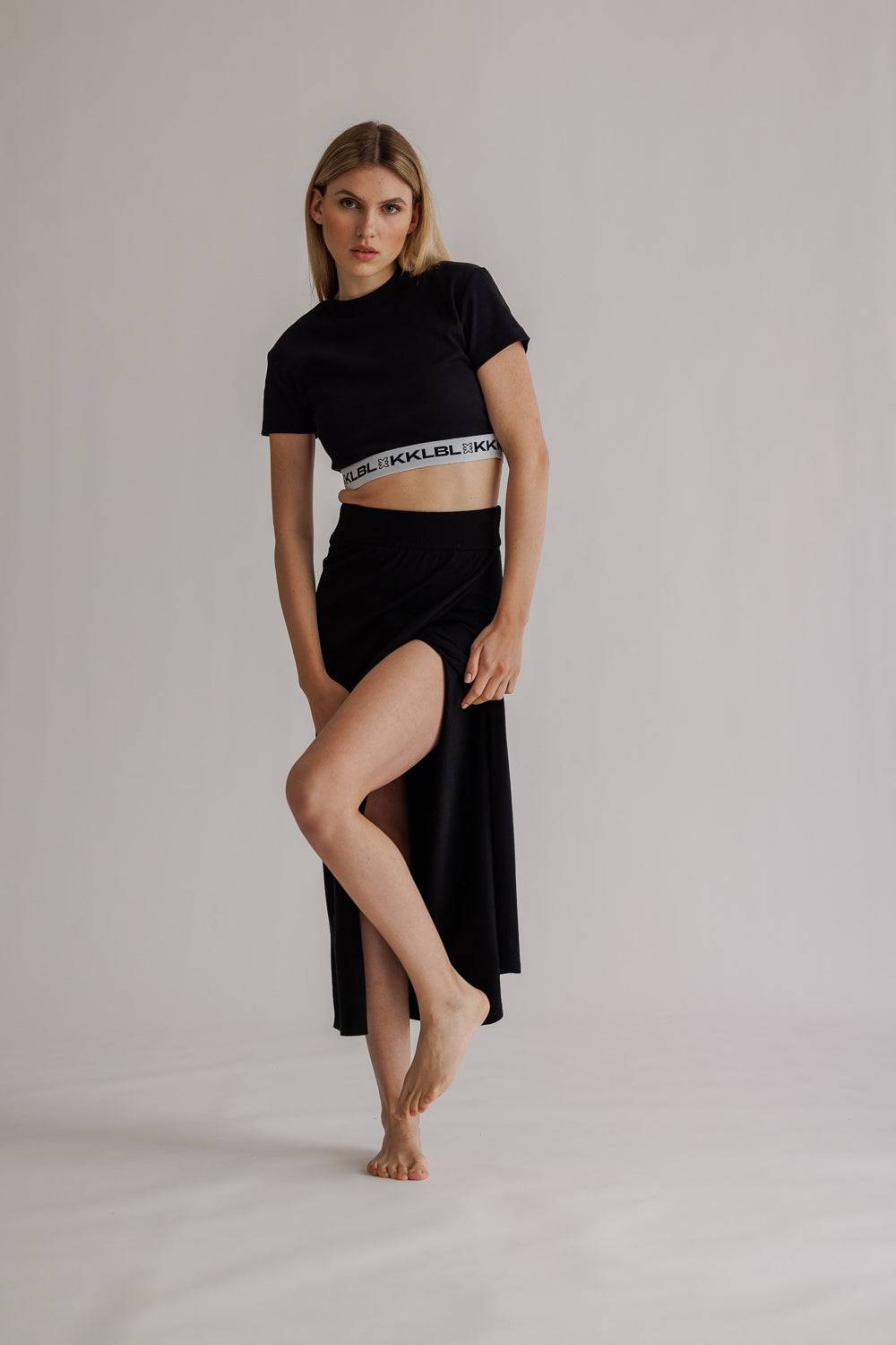 Karo Kauer Knit Skirt Basic Black Blitzverkäufe