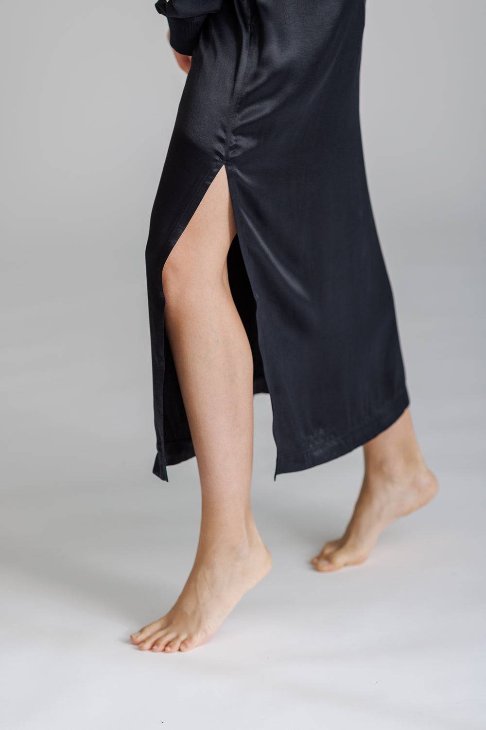 Karo Kauer Satin Skirt Black Kostenloser Versand