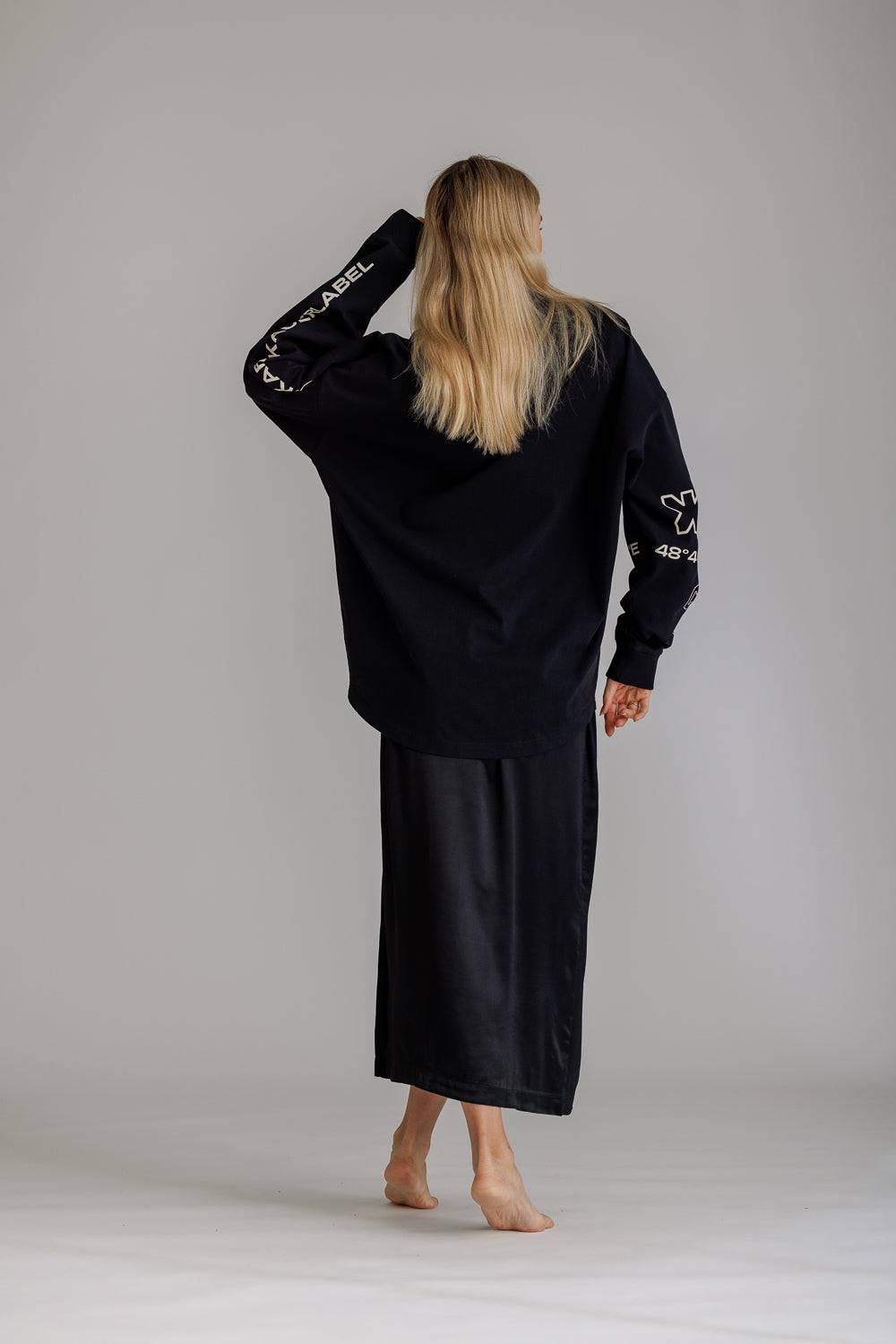 Karo Kauer Satin Skirt Black Kostenloser Versand