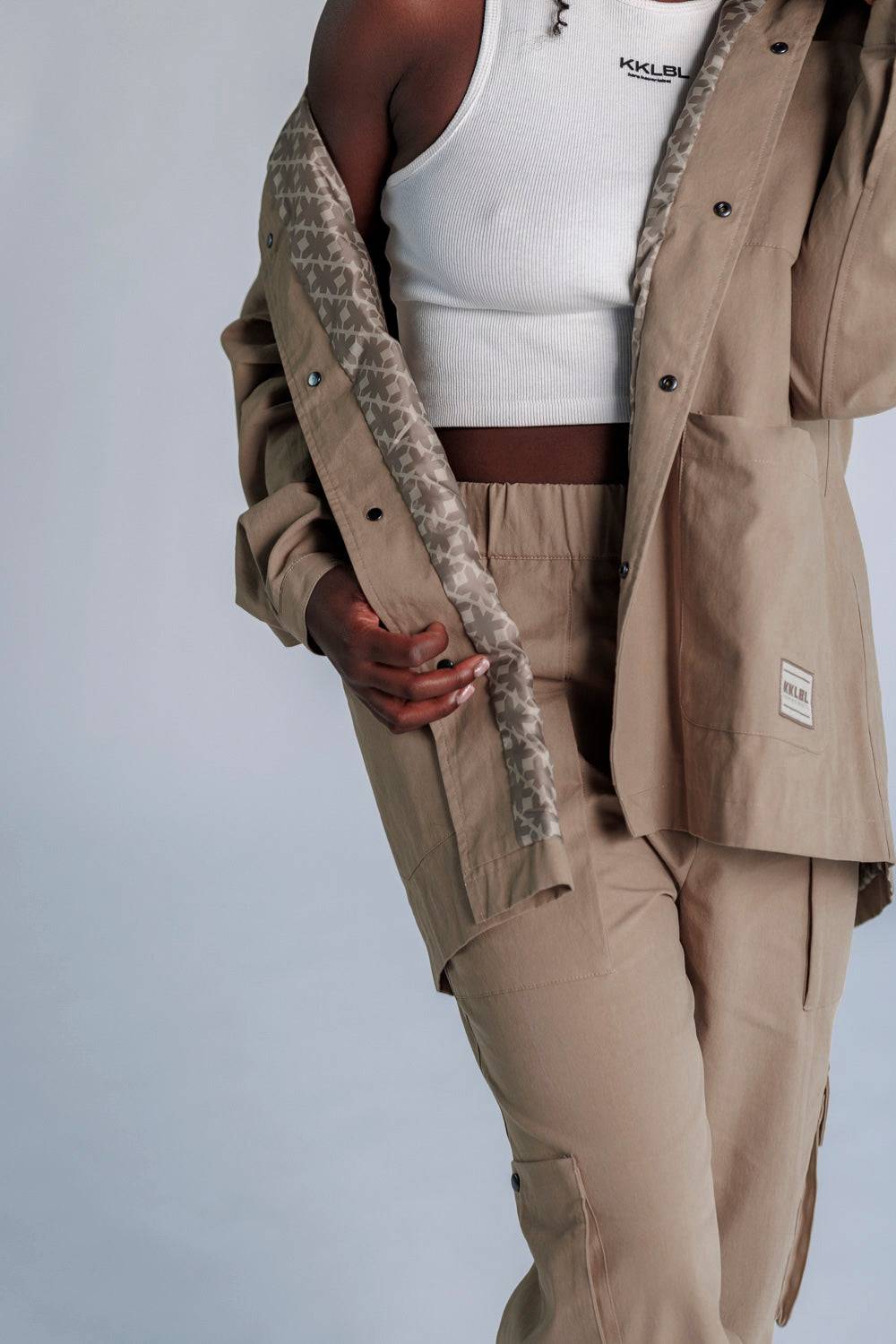 Karo Kauer Cargo Jacket Mocca Sonderangebot