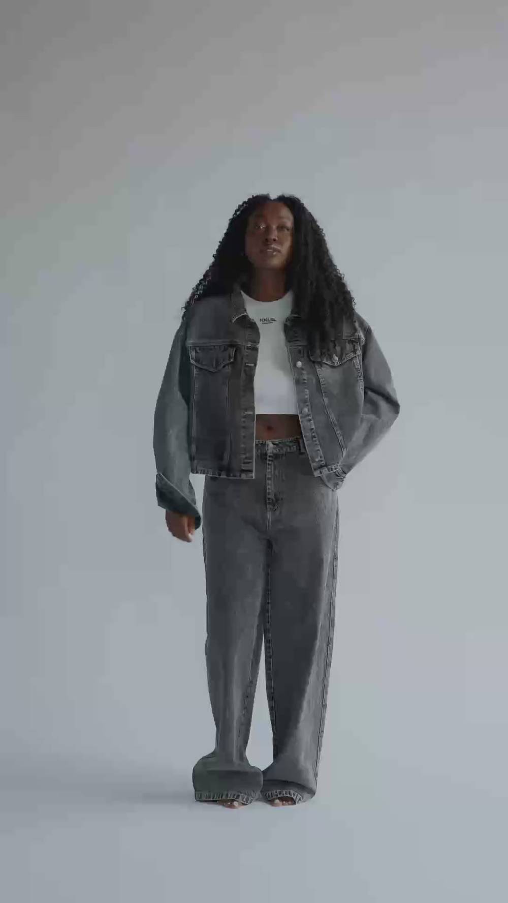 Karo Kauer Denim Jacket Black Versandkostenfrei