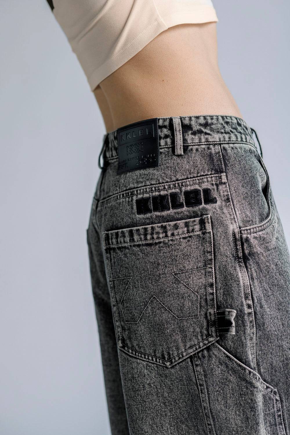 Karo Kauer Denim Pants Black Online Shopping