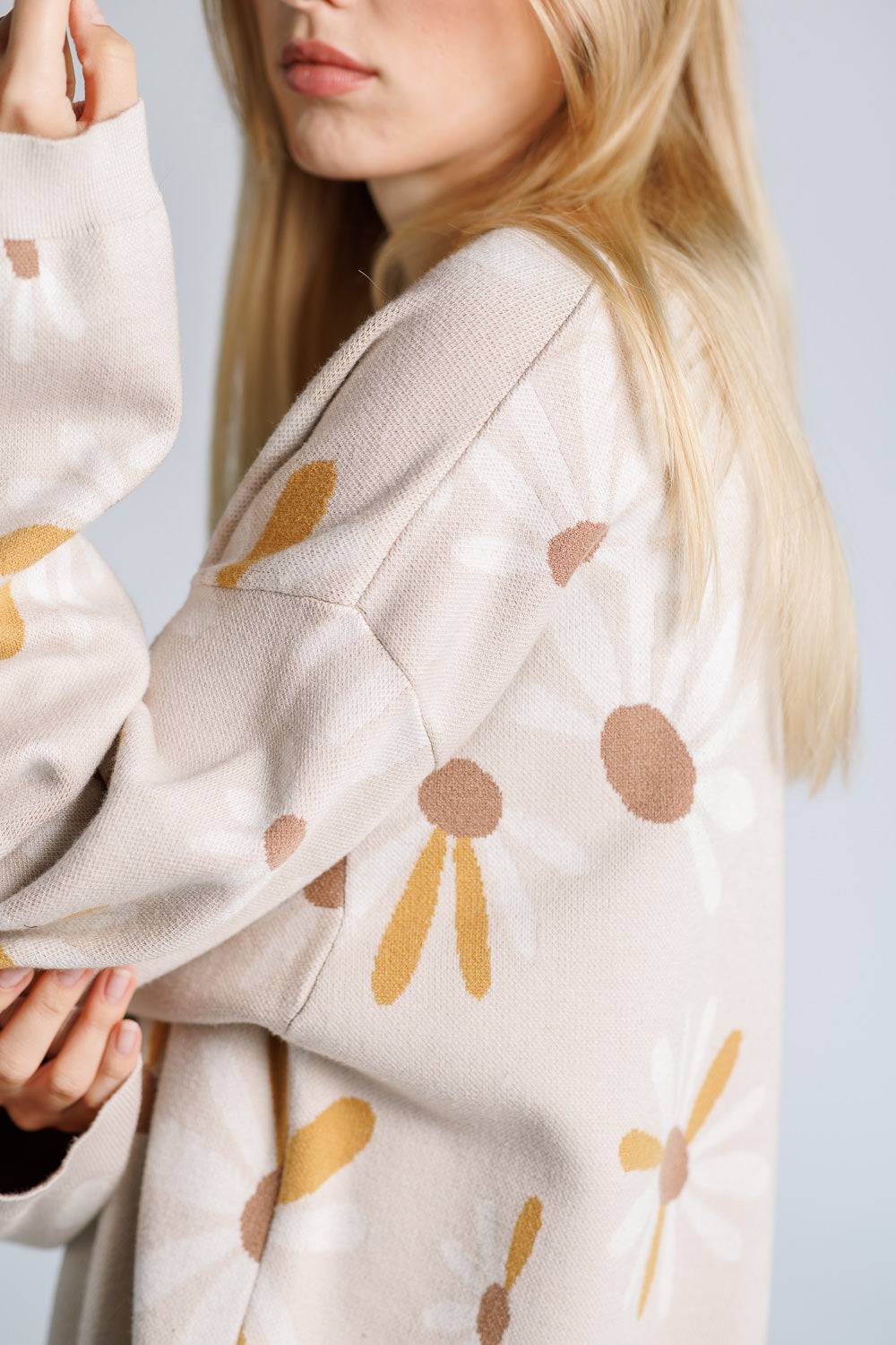 Karo Kauer Knit Flower Sweater Cyber Monday