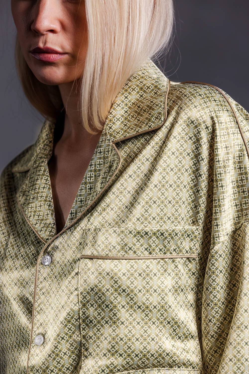 Karo Kauer Retro Shirt Khaki Muttertagsangebot