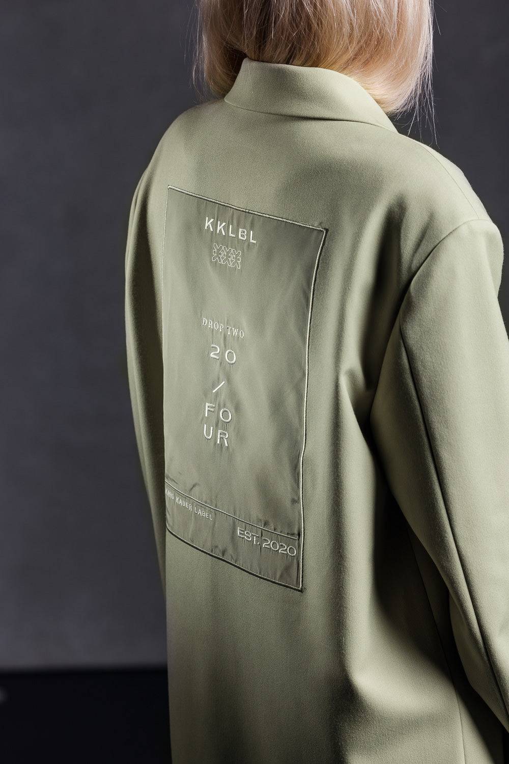 Karo Kauer Blazer Faded Green Neueste Mode