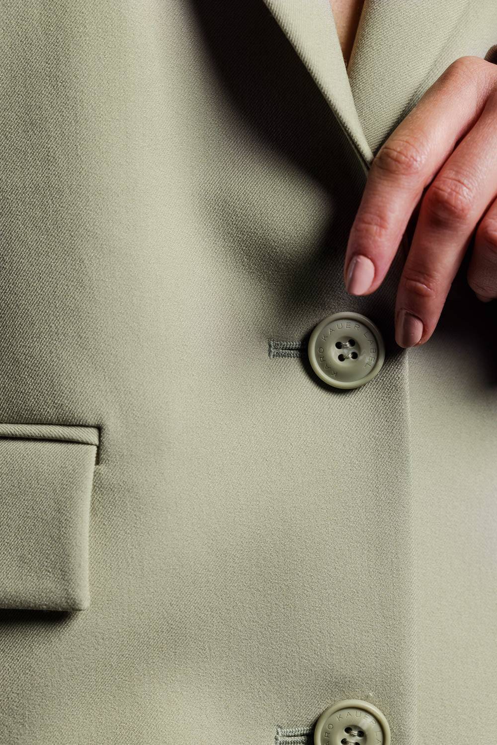 Karo Kauer Blazer Faded Green Neueste Mode