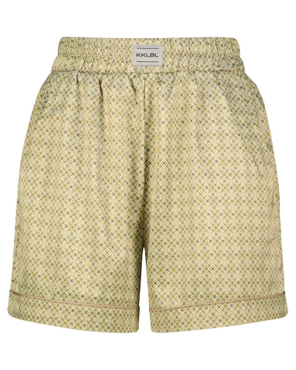 Karo Kauer Retro Shorts Khaki Sonderangebot der Fabrik