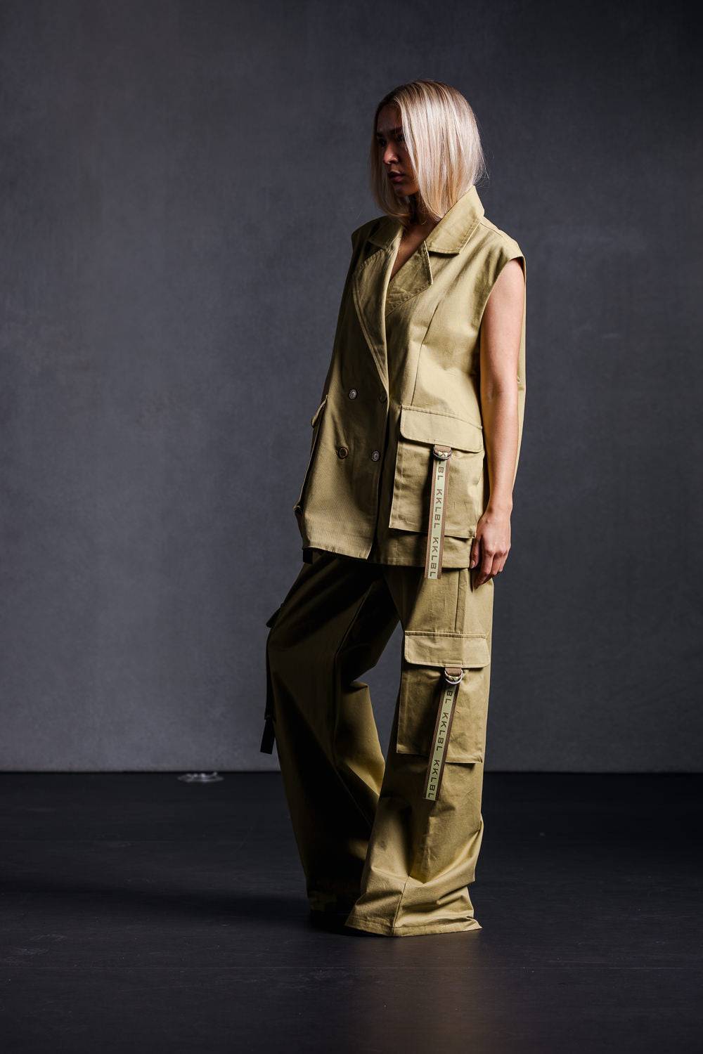 Karo Kauer Cargo Pants Khaki Discount Store für neue Produkte