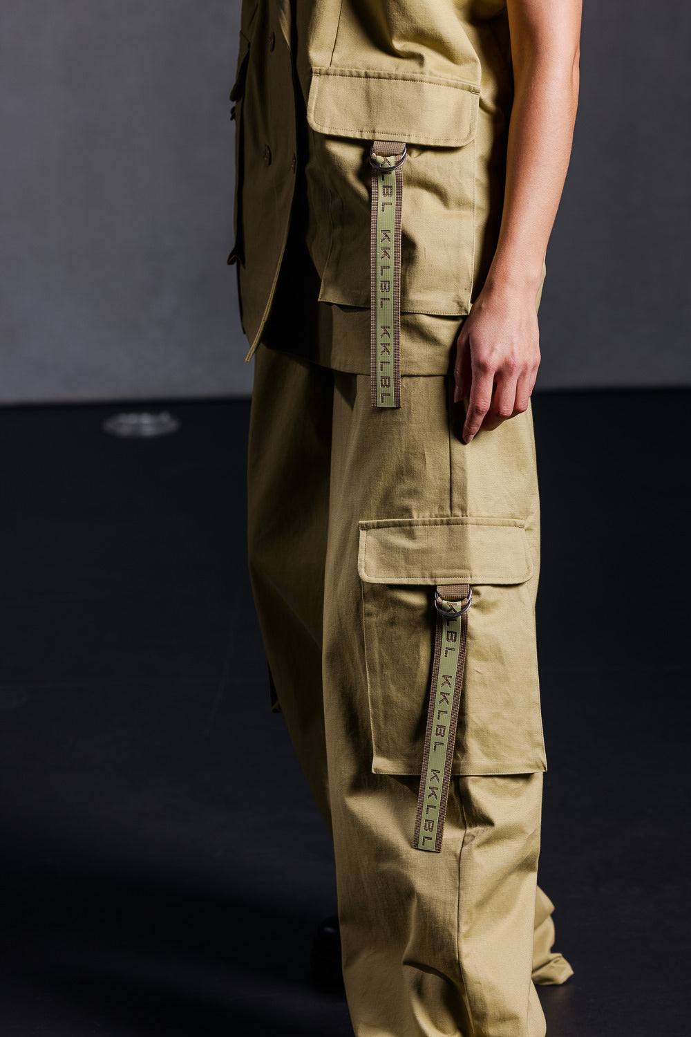 Karo Kauer Cargo Pants Khaki Discount Store für neue Produkte