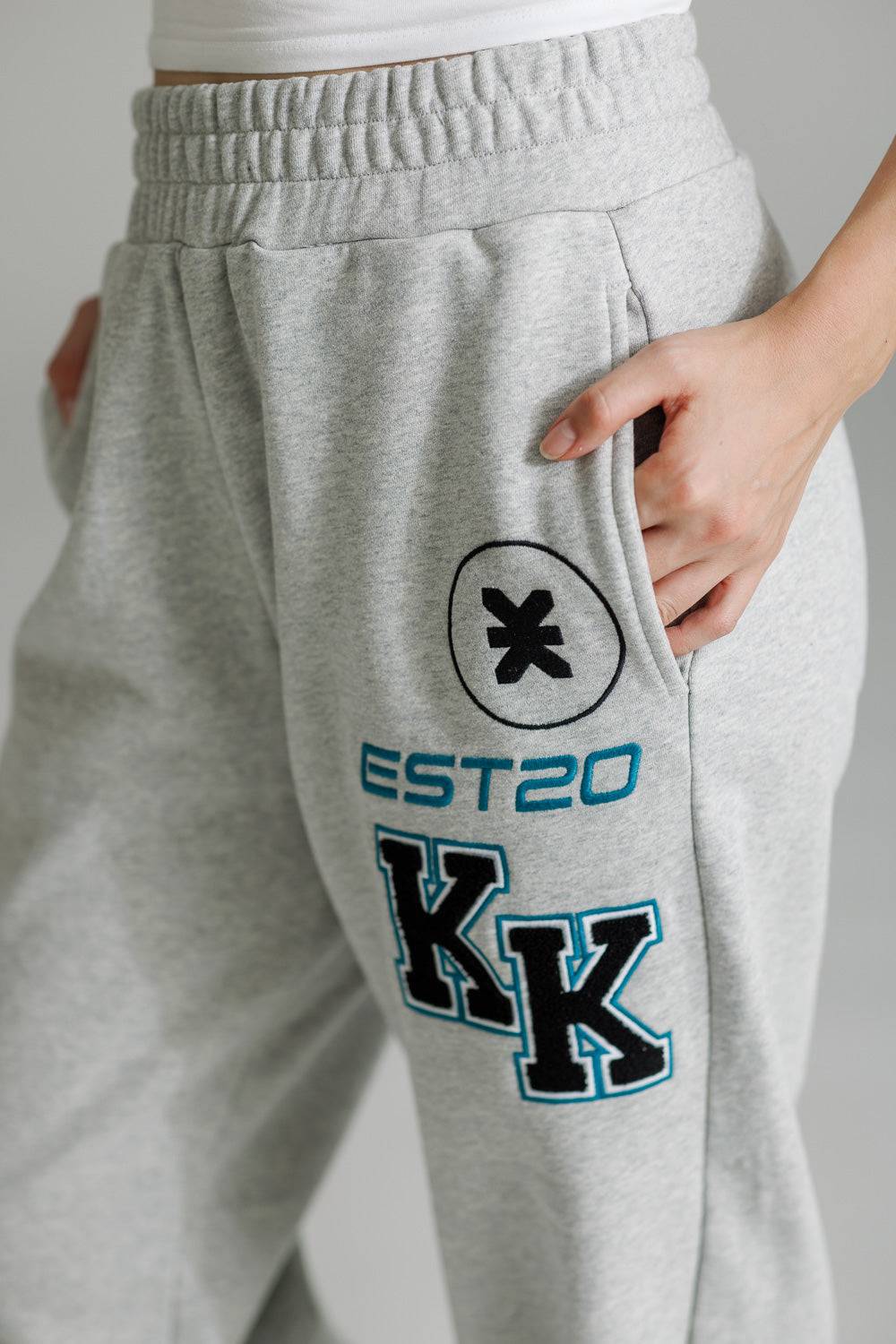 Karo Kauer Jogger Pants Grey Melange Fabrikladen