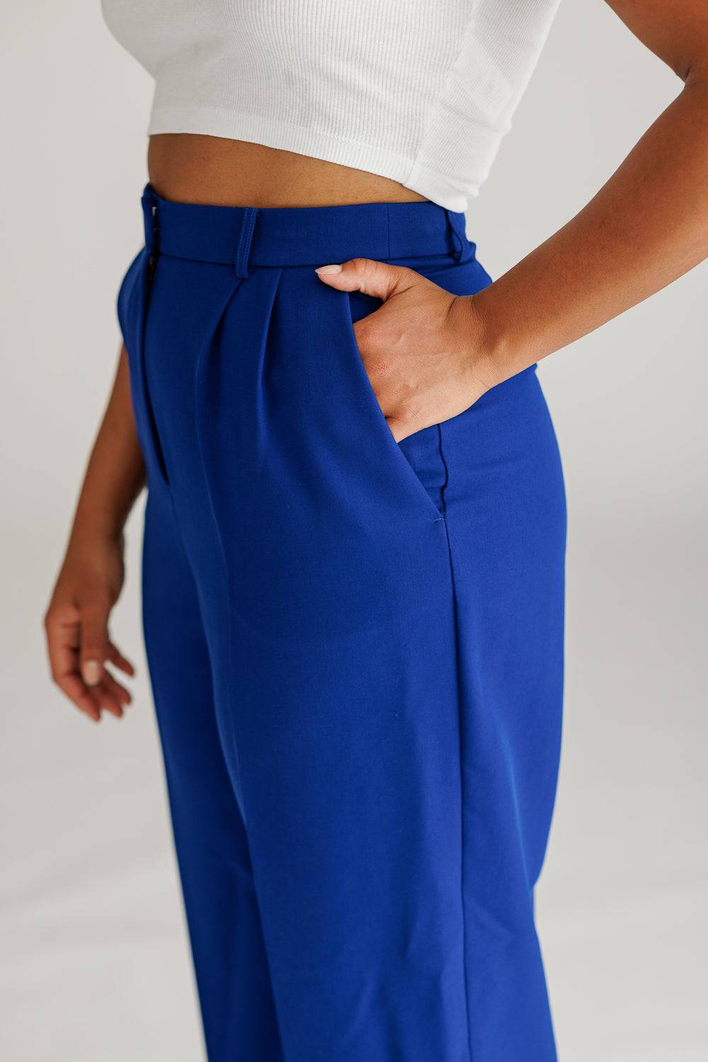 Karo Kauer Formal Pants Blue Im Verkauf