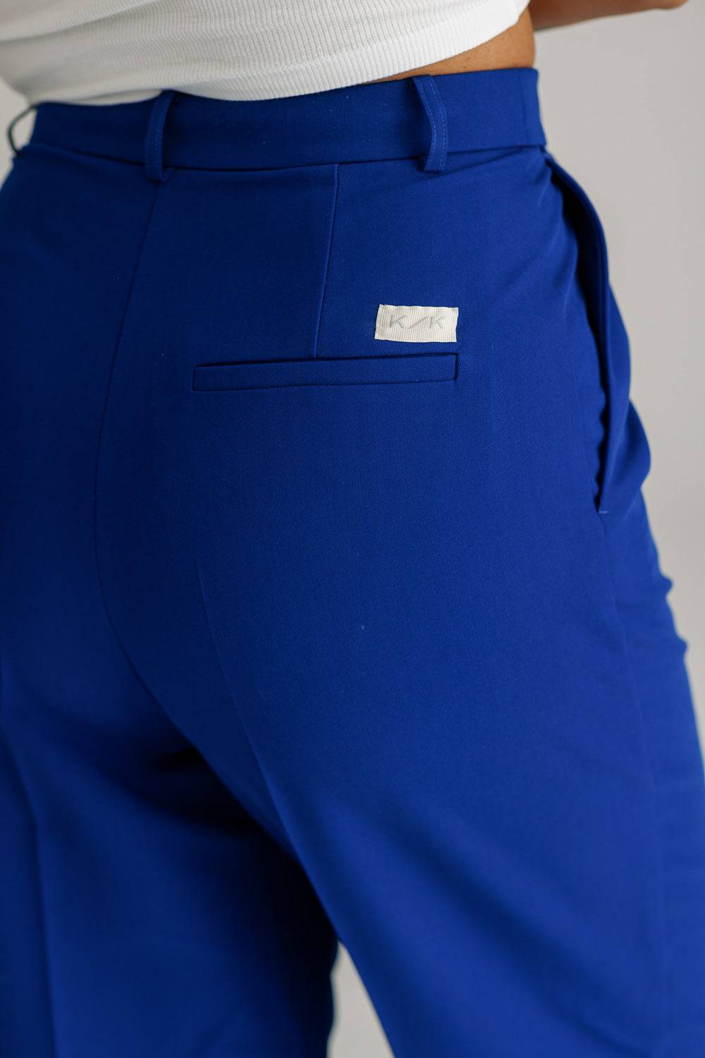 Karo Kauer Formal Pants Blue Im Verkauf