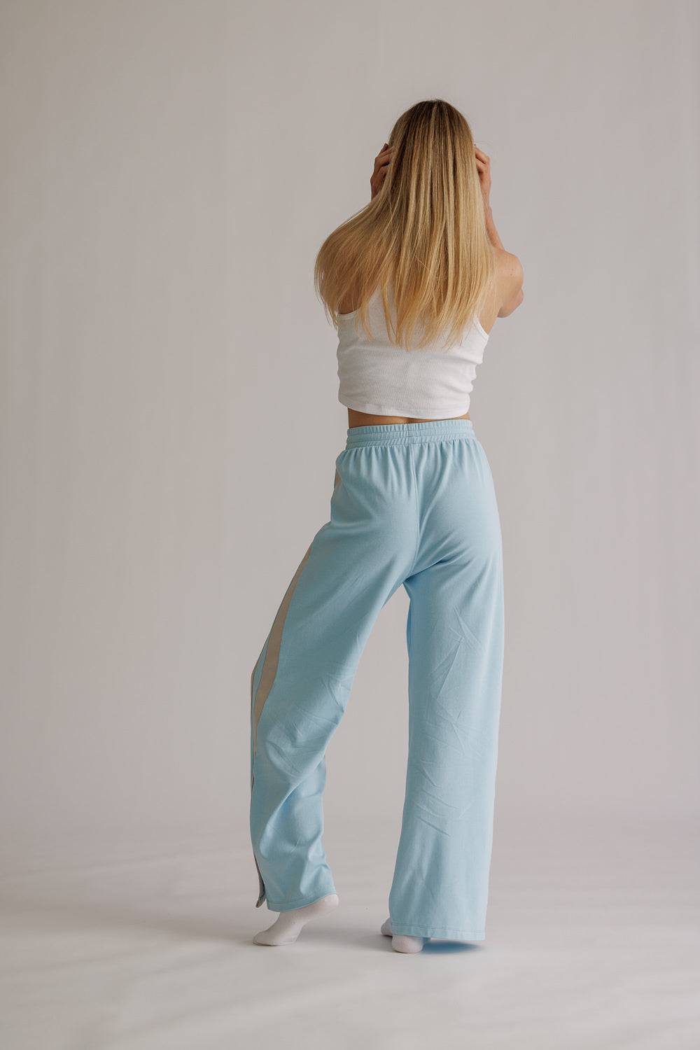 Karo Kauer Tracksuit Jersey Pants Light Blue 50% Rabatt für begrenzte Zeit