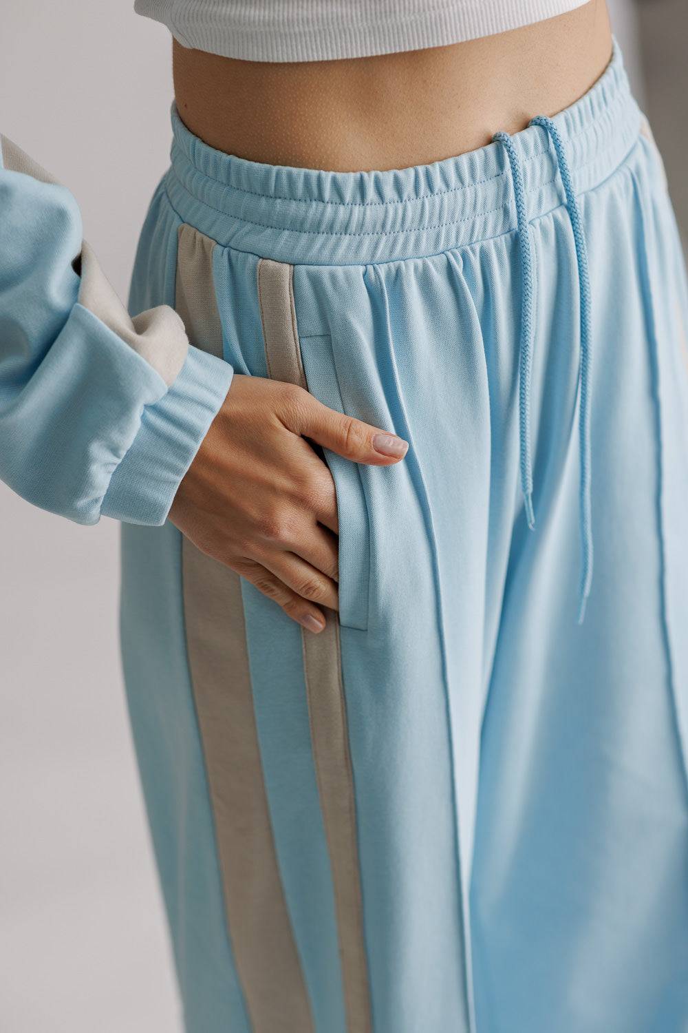 Karo Kauer Tracksuit Jersey Pants Light Blue 50% Rabatt für begrenzte Zeit