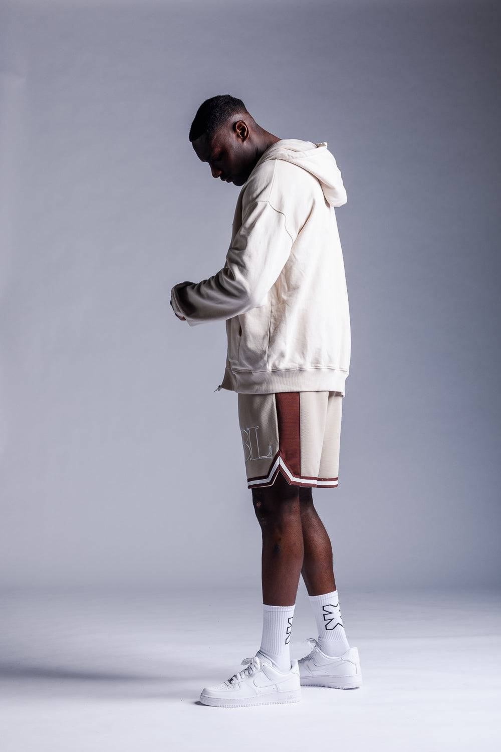Karo Kauer Zipped Hoodie Beige Meist gekauft