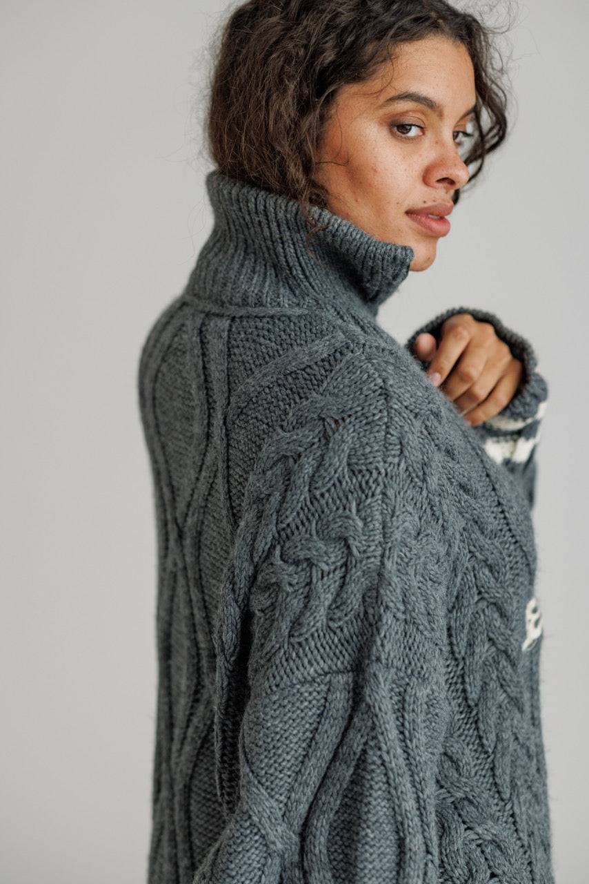 Karo Kauer Knit Zipped Sweater Grey Sonderangebot