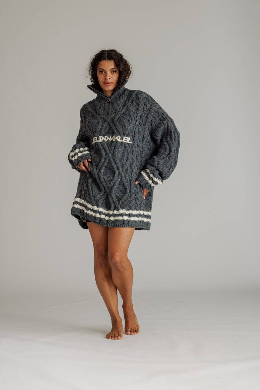 Karo Kauer Knit Zipped Sweater Grey Sonderangebot