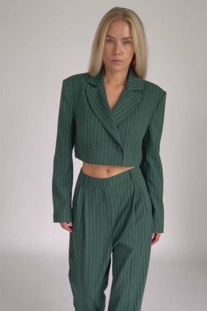 Karo Kauer Blazer Short Sapphire Green Preisnachlass