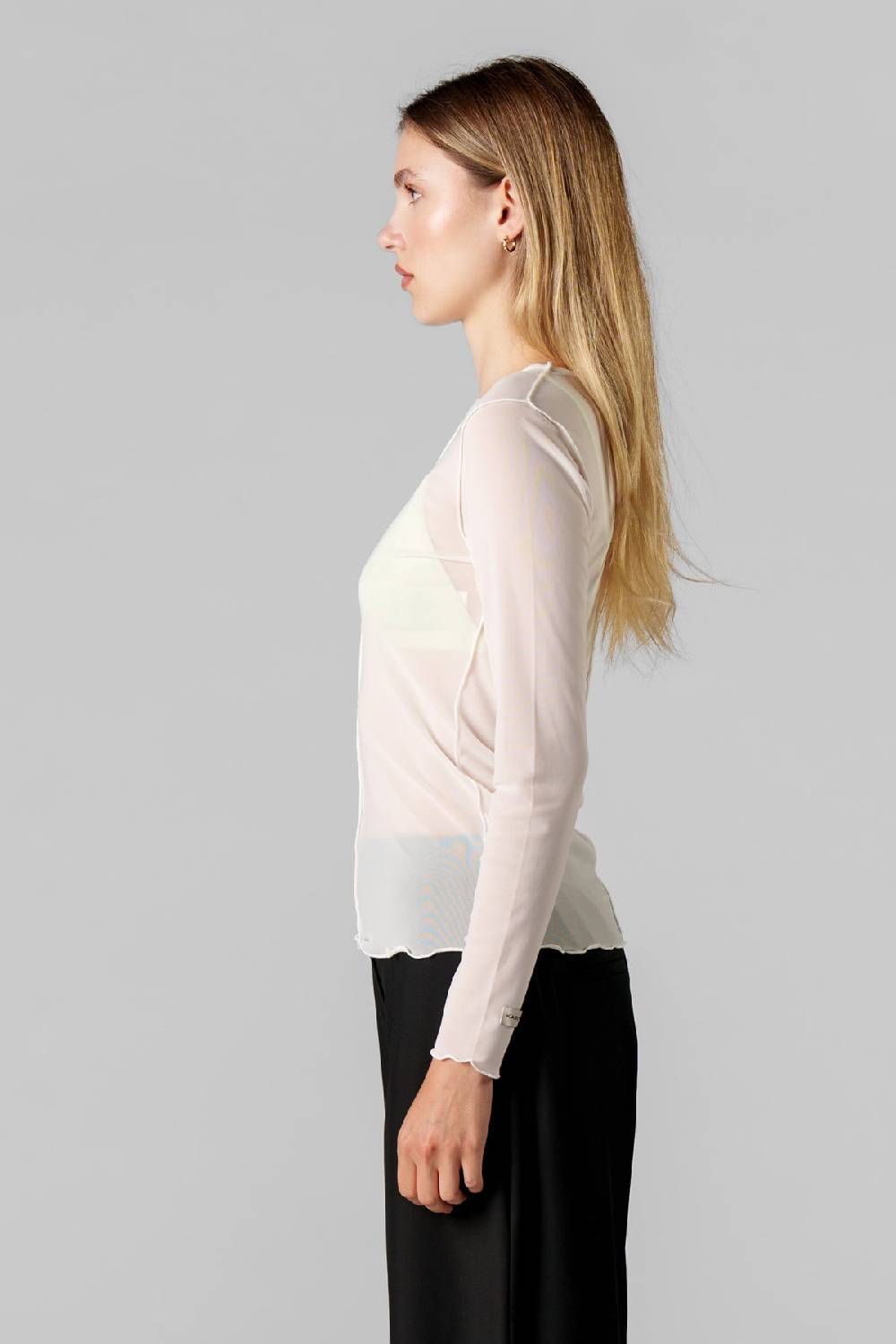 Karo Kauer Mesh Longsleeve Creme Cyber Monday