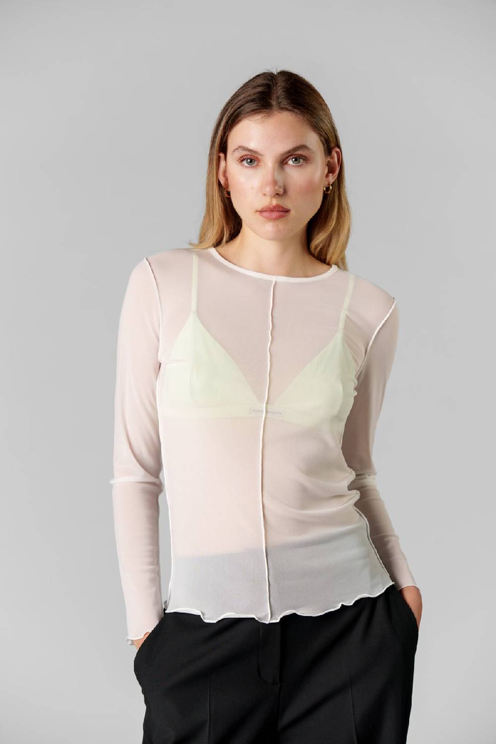 Karo Kauer Mesh Longsleeve Creme Cyber Monday