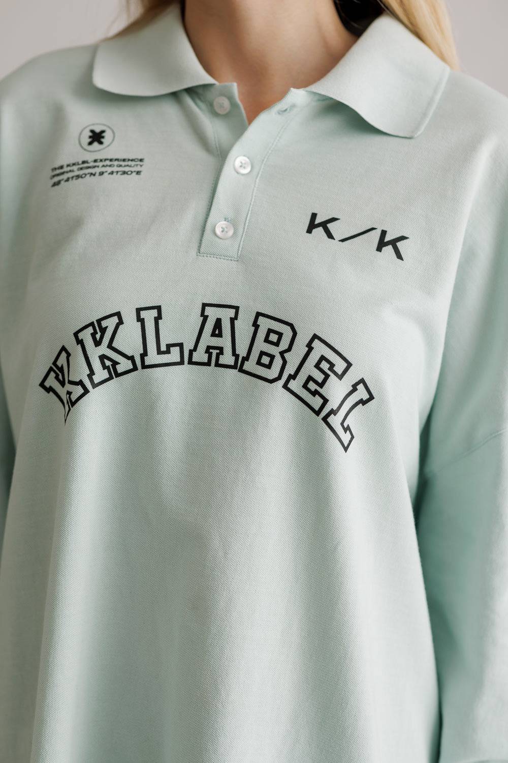 Karo Kauer Poloshirt Glacier Blue Heißer Verkauf