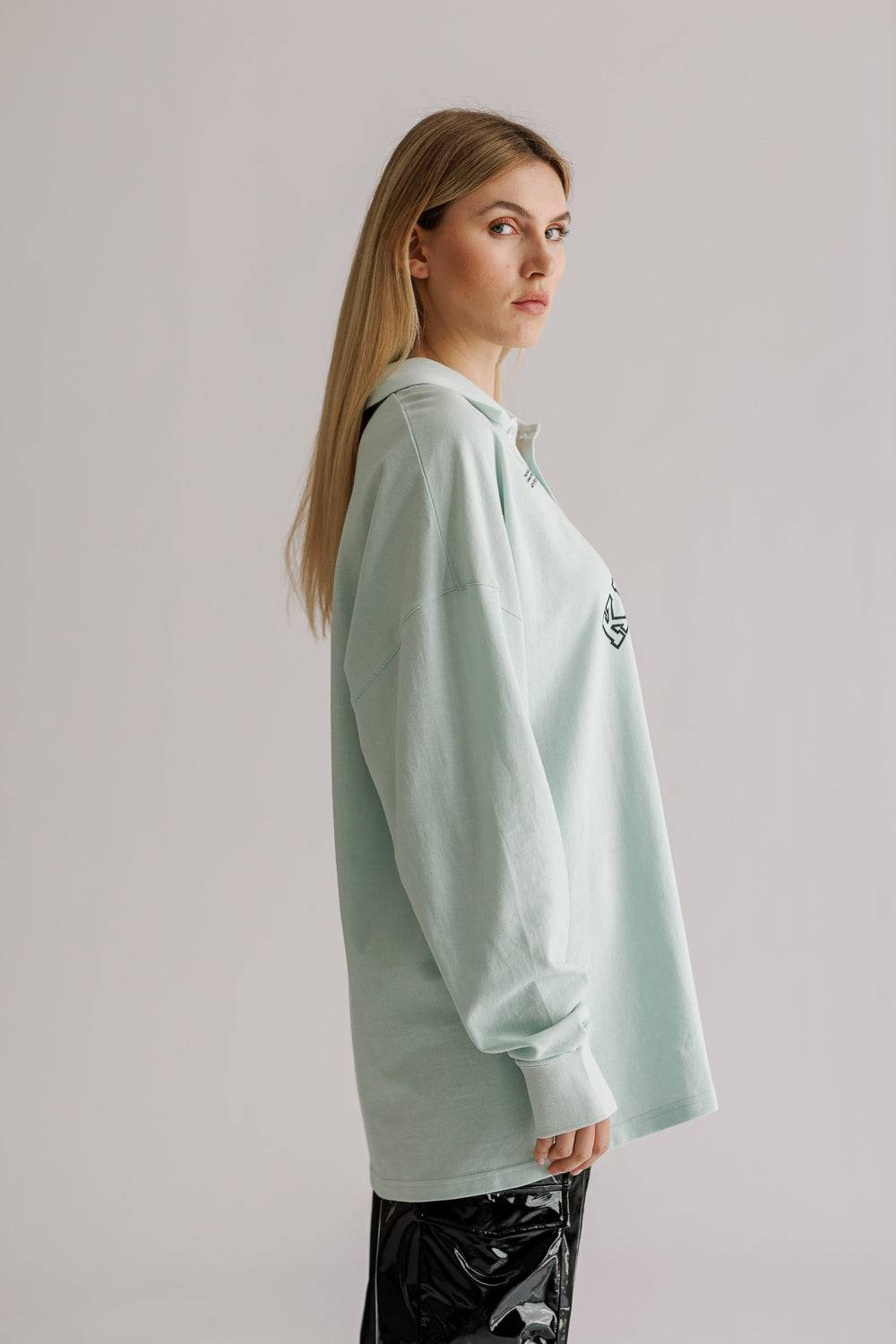 Karo Kauer Poloshirt Glacier Blue Heißer Verkauf