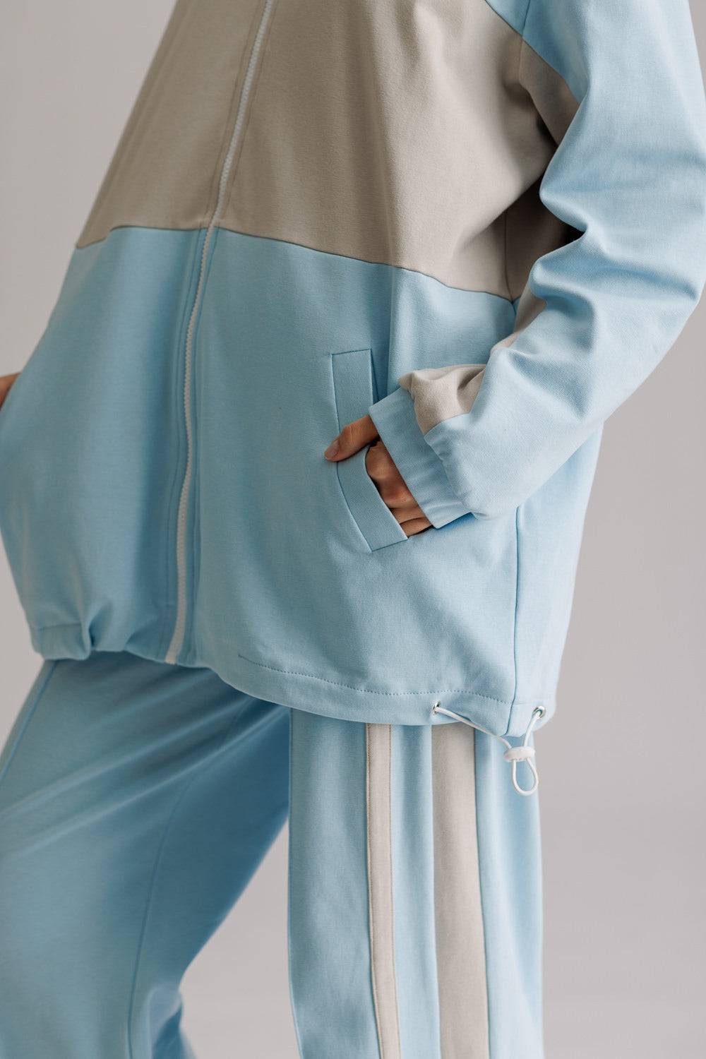 Karo Kauer Tracksuit Jersey Jacket Light Blue Letzte 2 Tage