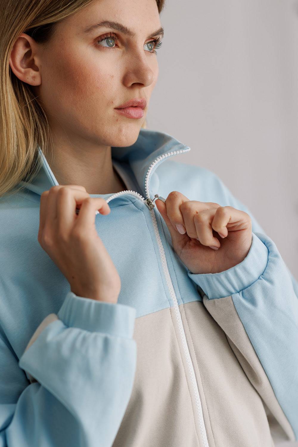 Karo Kauer Tracksuit Jersey Jacket Light Blue Letzte 2 Tage