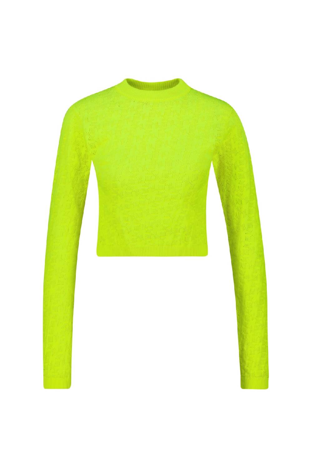 Karo Kauer Knit Shirt Cropped Neon Lime Im Verkauf