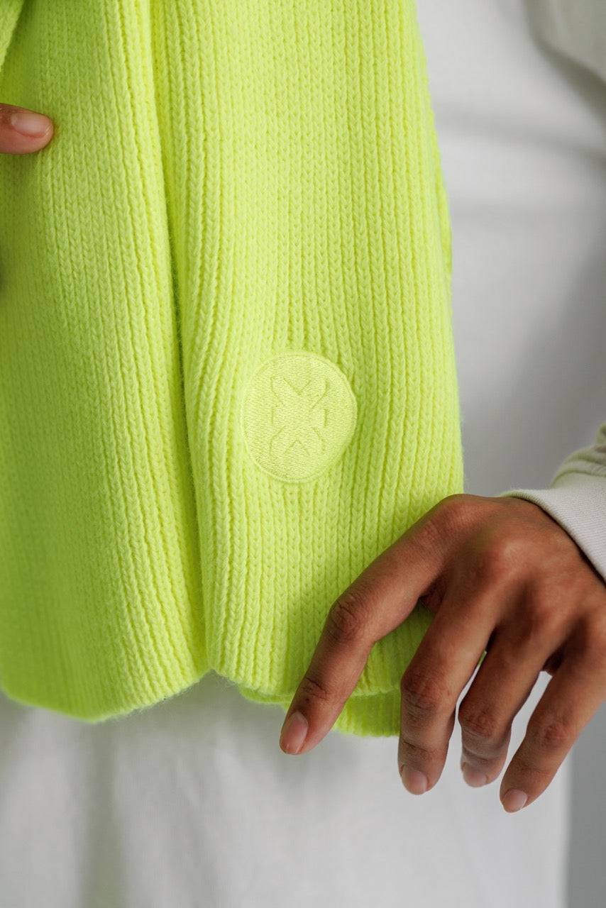 Karo Kauer Scarf Neon Lime Limitierter Zeitrabatt