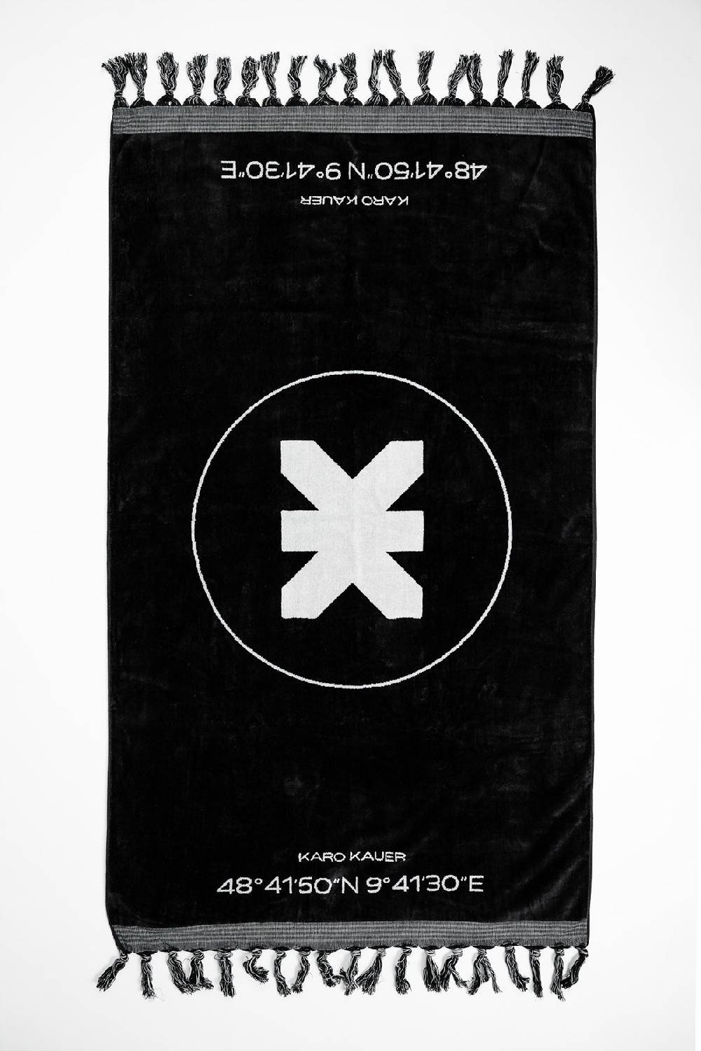 Karo Kauer Beach Towel Black Logo Neueste Stile