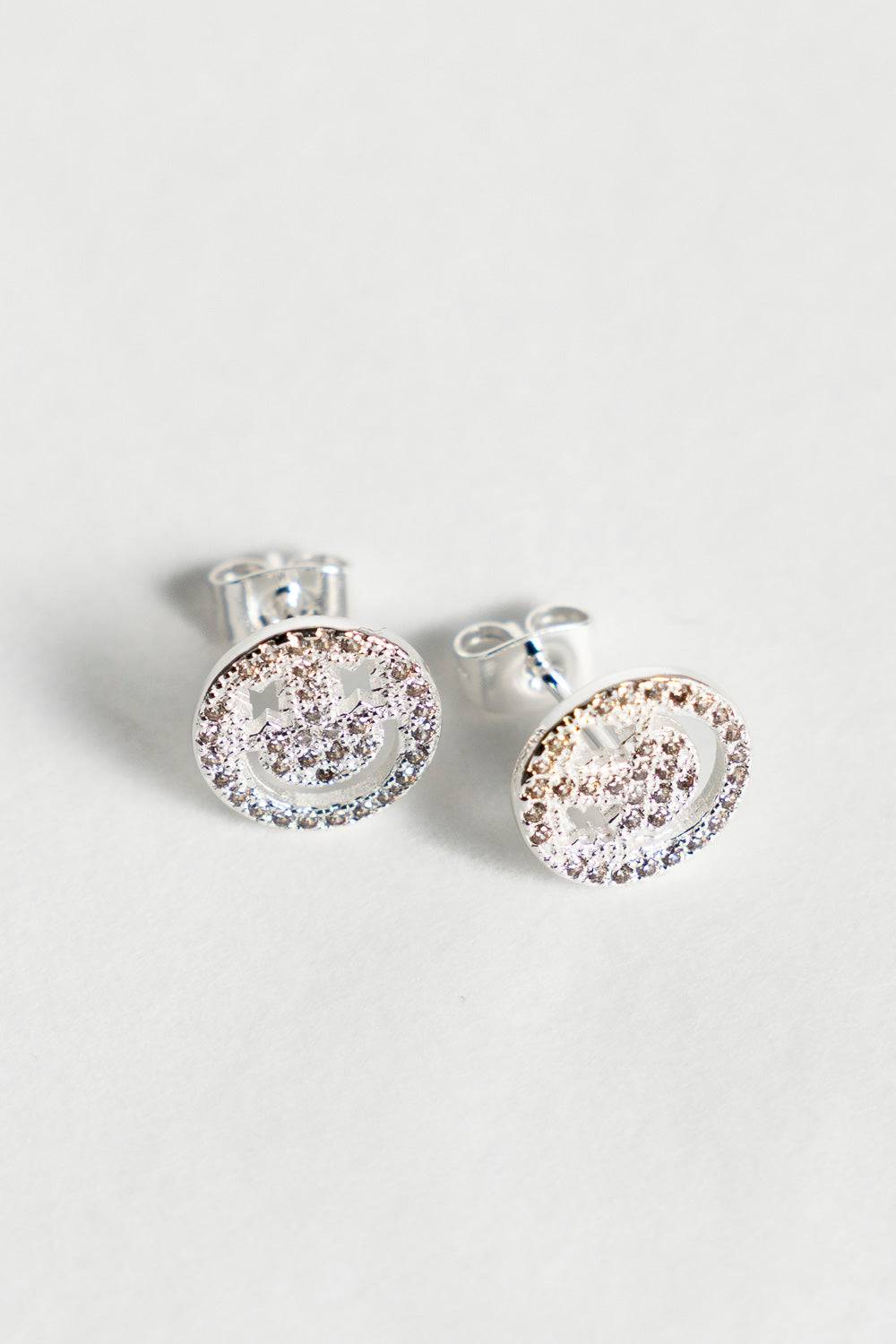 Karo Kauer Smile Studs Sparkle Silver Fabrikladen