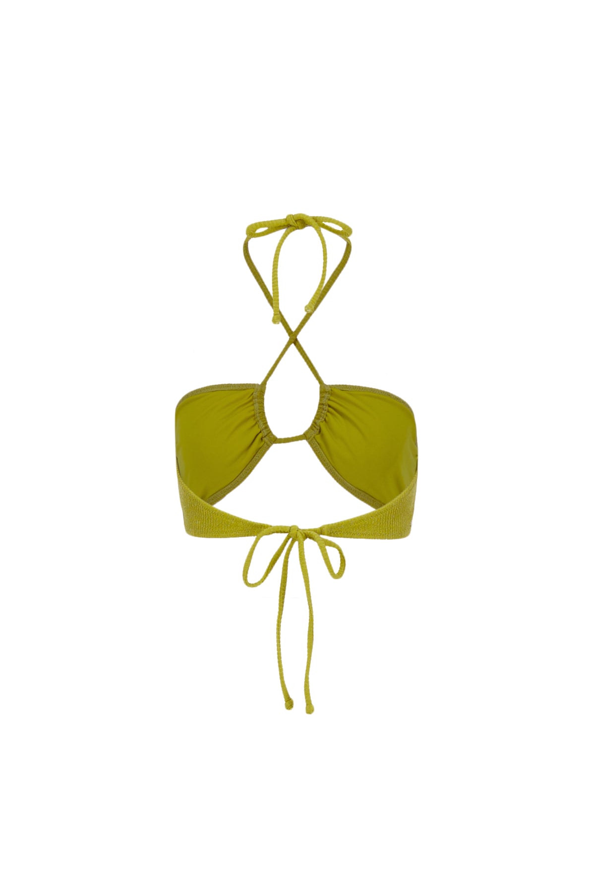 Karo Kauer Bikini Top Glitter Olive Saisonschlussverkauf