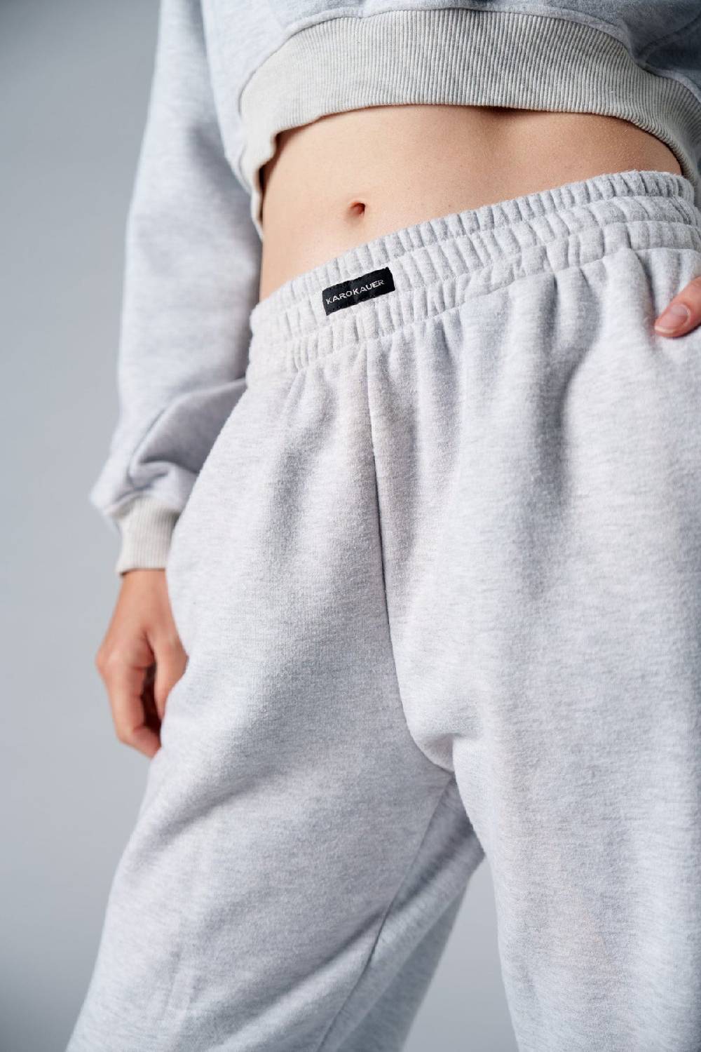 Karo Kauer Jogger Pants Melange Jubiläumsangebot