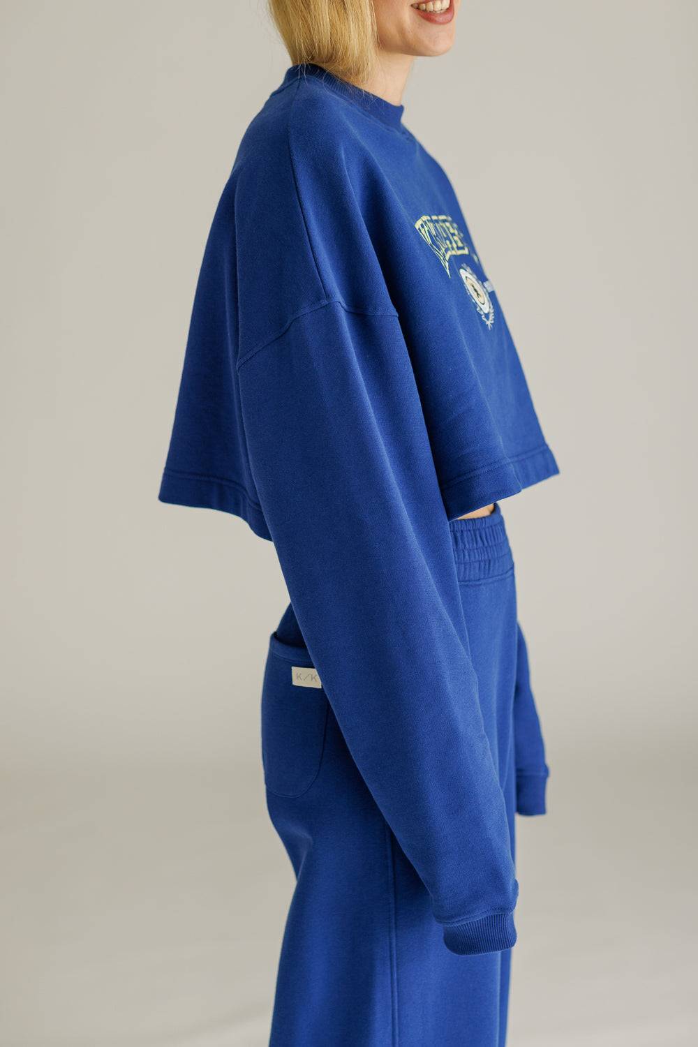 Karo Kauer Sweater Cropped Dark Blue Exklusive Angebote