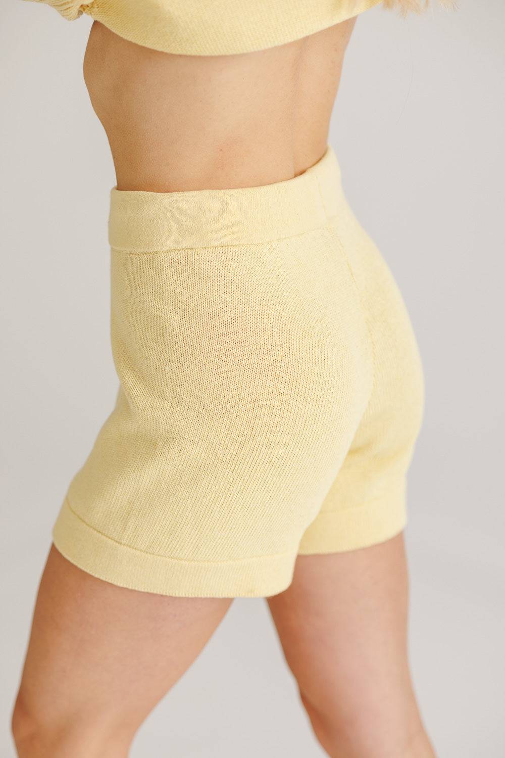 Karo Kauer Knit Shorts Light Yellow Kostenlose Rückgabe