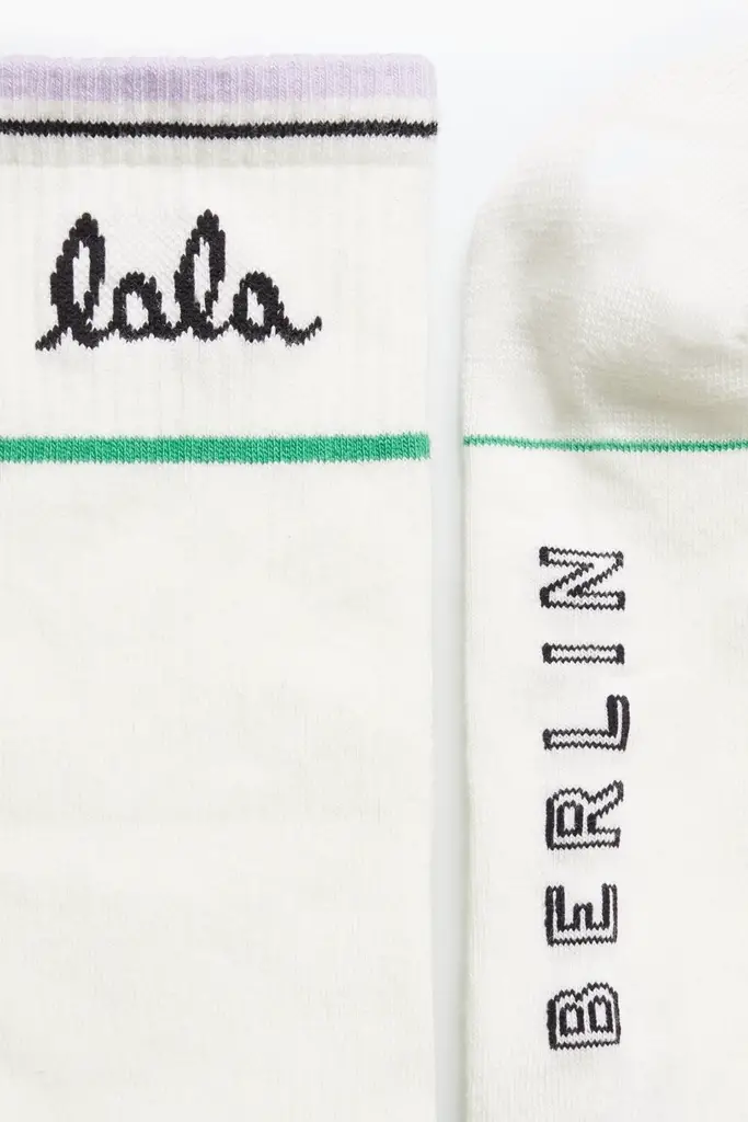 Lala Berlin Socks Allena cotton mix white Preisnachlass