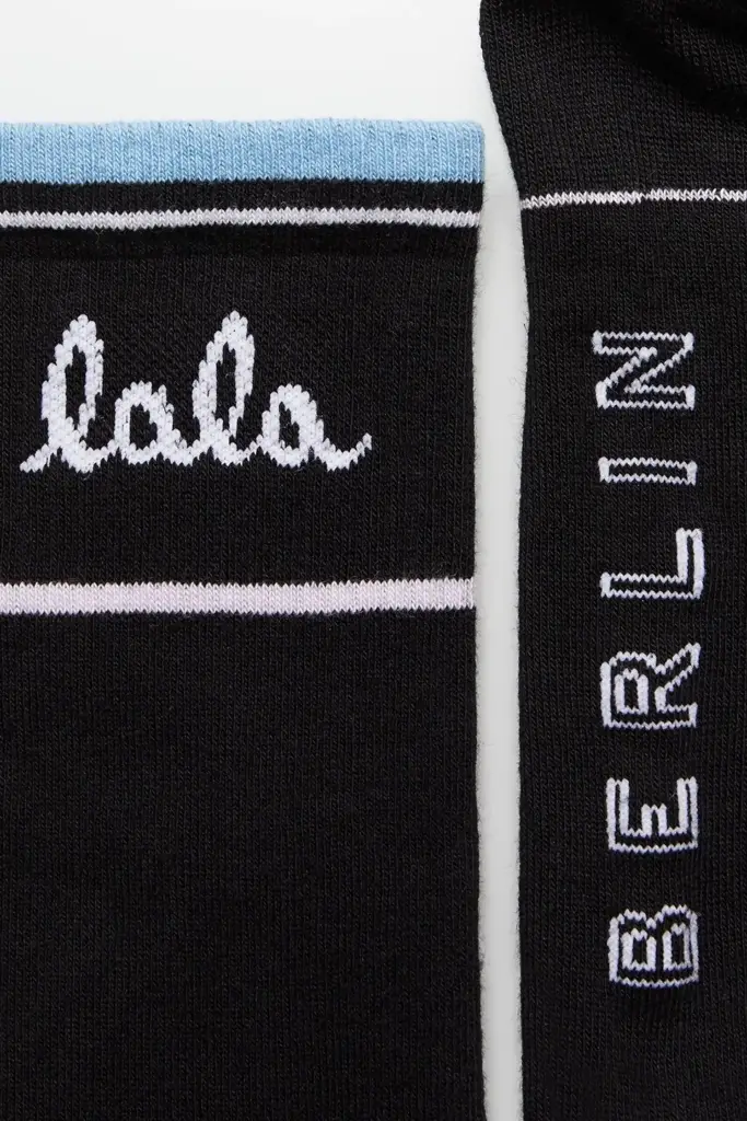 Lala Berlin Socks Allena cotton mix black Vatertagsangebot