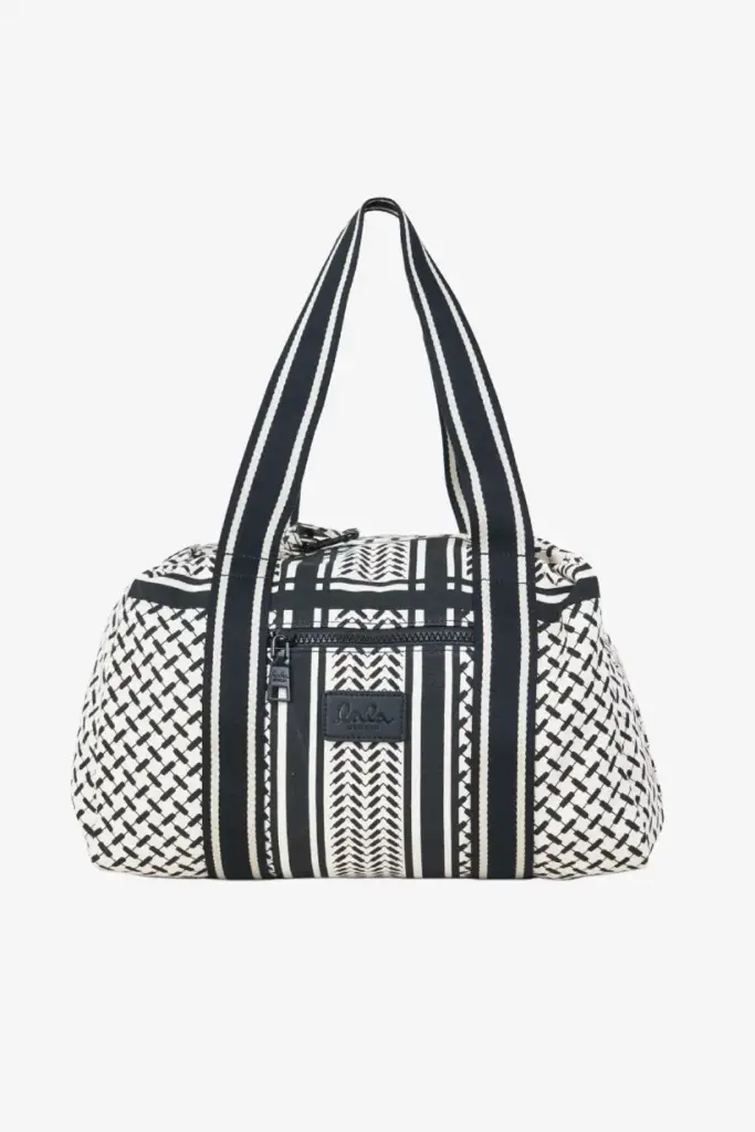 Lala Berlin Small Bag Muriel canvas heritage off white/black Heißer Verkauf