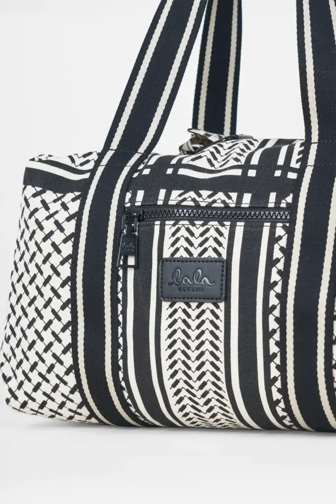 Lala Berlin Small Bag Muriel canvas heritage off white/black Heißer Verkauf