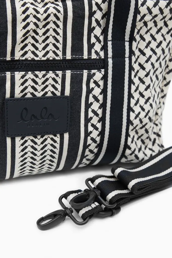 Lala Berlin Big Bag Muriel 2.0 canvas heritage stripe black Neueste Mode