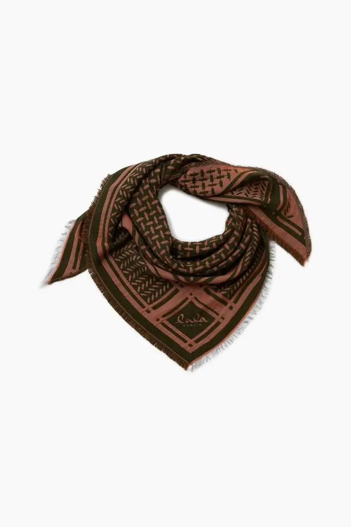 Lala Berlin Triangle Anaya wool mix forest/pumpkin Zeitlich begrenztes Angebot