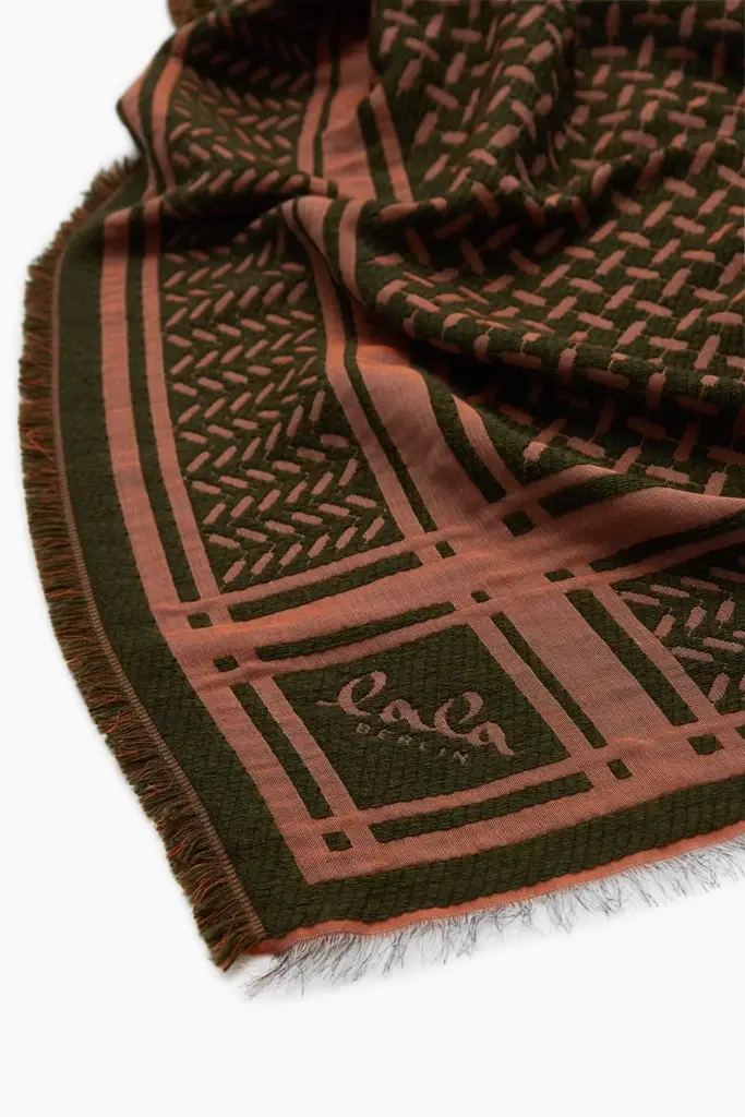Lala Berlin Triangle Anaya wool mix forest/pumpkin Zeitlich begrenztes Angebot